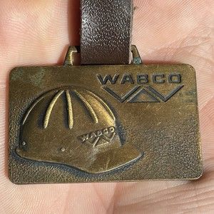 Vintage Brass WABCO Front End Loader Pocket Watch Fob Machinery Construction